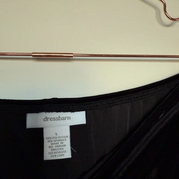 Dressbarn Women Skirt Large Black Midi Velvet Whimsigoth Fairy Grunge Fall Vamp - Picture 4 of 5